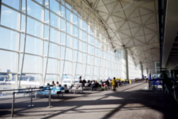 Abstrato borrão interior do aeroporto para fundo — Fotografia de Stock