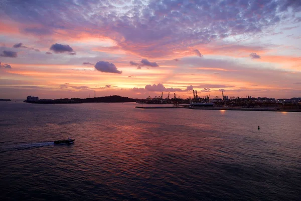 Beautiful Sunset Andaman Ocean Cruise Ship — Stock Photo, Image