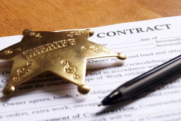 Firma del contratto — Foto Stock