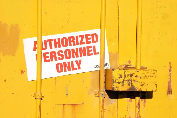 Authorized Personnel Only — Stock Photo, Image