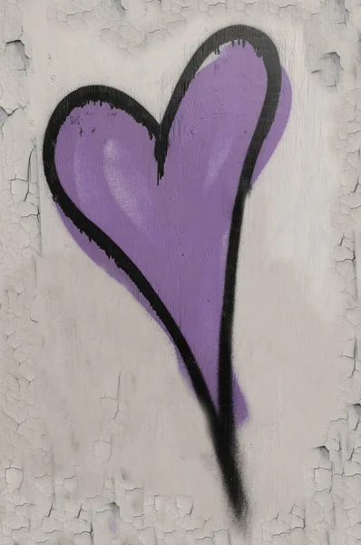 Corazón pintado con spray — Foto de Stock