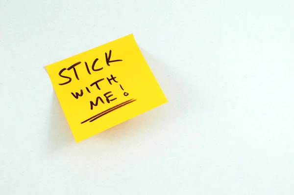 Pun Playing Written Words Stick Top Yellow Sticky Note Making — Stockfoto