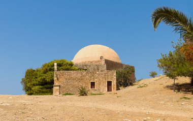Eski Kalesi adanın ünlü yerlere yolculuk cami inşa tarihi kalıntıları Yunanistan Crete Rethymnon Fortezza