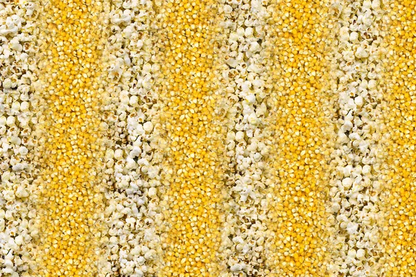 Background Dry Golden Corn Corn Stripes Delicious Air Popcorn Successively — Stock Photo, Image