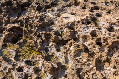 Yıpranmış bir taş tuval kraterler ve doğal tuz doğal arka plan dokusu