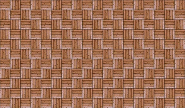 Muster Netz Holz Waben Gefaltet Wandbalken Schach Natürliche Hintergrund — Stockfoto
