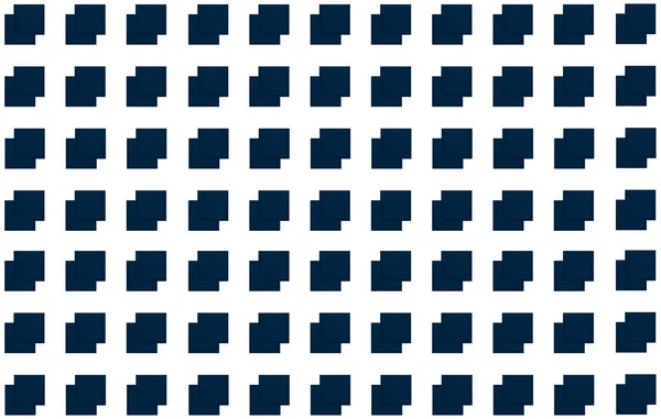 Abstrakter Quadratischer Hintergrund Muster Dunkelblau Weiß Geometrisch Fliesen Übereinander Mit — Stockfoto