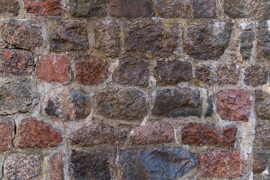 arka plan yıpranmış kırmızı kahverengi Arnavut kaldırımlı grunge deseni katlanmış taş tuval