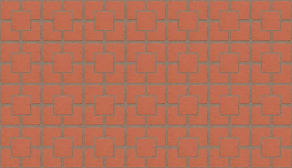 Mosaic Brick Red Pattern Cement Lines Vertical Horizontal Background Many — Stock Photo, Image