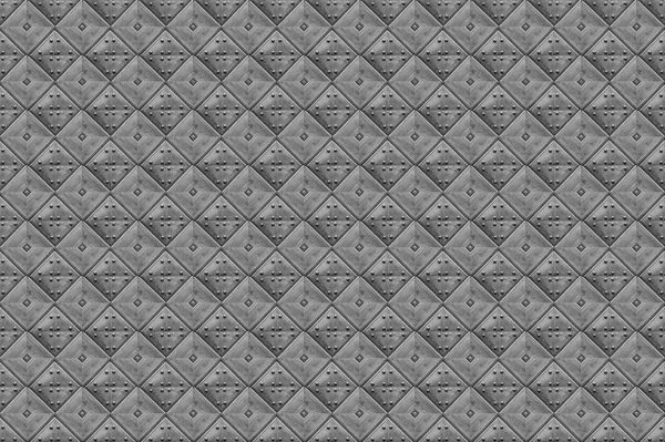 鉄菱形のモノクロ背景ミニ ハニカム パターン リベット無限の行 — ストック写真
