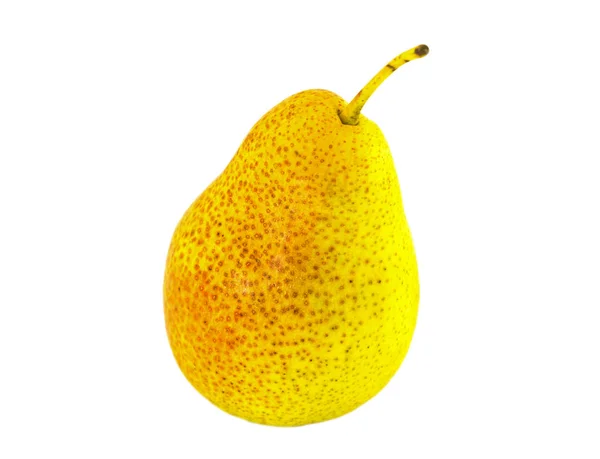 Pear Gula Mogna Närbild Isolerad Vit Bakgrund — Stockfoto