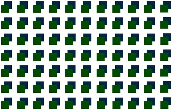 Sfondo Geometrico Quadrato Uno Sull Altro Verde Blu Sfondo Bianco — Foto Stock