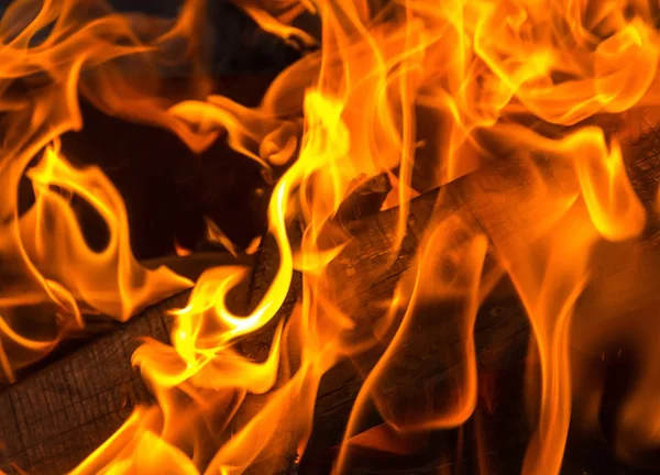 Flamme Orange Fond Lumineux Combustion Carburant Pour Panneau Incendie Close — Photo