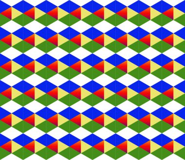 geometrik parlak elmas arka plan çok renkli desen, kırmızı, mavi ve yeşil ardışık rakamlar ile simetrik desen