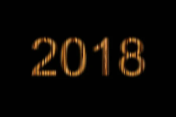 Символ Нового Року 2018 Року Світяться Бежево Жовті Фігури Дві — стокове фото