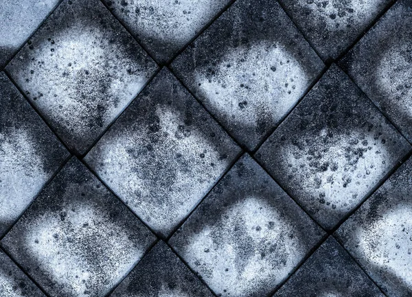Mosaik Raute Zement Graue Leinwand Verwittert Alt Ein Teil Der — Stockfoto
