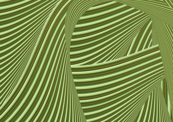 Volumetric Tunnel Texture Palm Leaf Weave Lines Olive Grassy Gradient — Stock Photo, Image