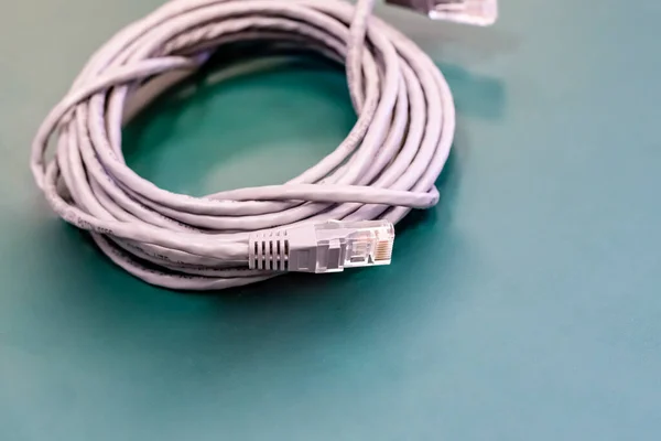 Spoel Van Lan Kabel Voor Het Verzenden Van Internet Signaal — Stockfoto