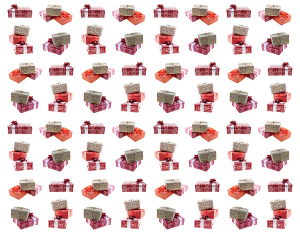 Візерунок Багато Наборів Подарункової Коробки Сюрприз Новорічний Дизайн Основи Святковий — стокове фото