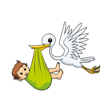 erkek bebek taşıma leylek kuş