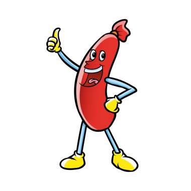 sosis karakter illüstrasyon tasarımı