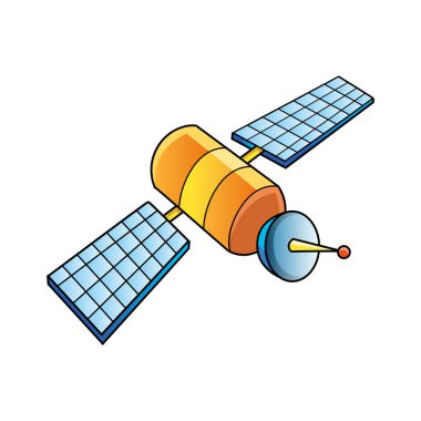 iletişim uydu illüstrasyon tasarımı