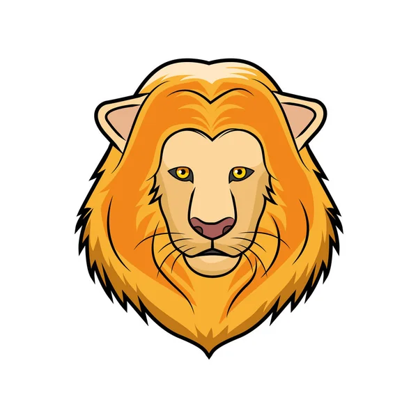Lion head illustration design — Stock Vector