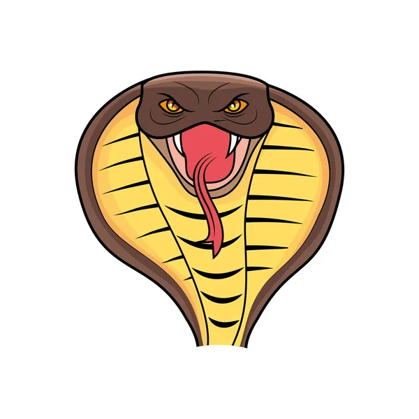 Projekt głowa ilustracja kobra — Wektor stockowy
