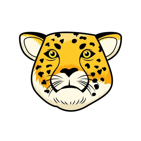 Cheetah głowa ilustracja projektu — Wektor stockowy