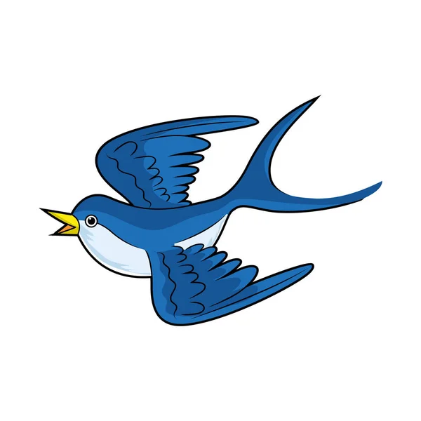 Bleu avaler oiseau illustration design — Image vectorielle