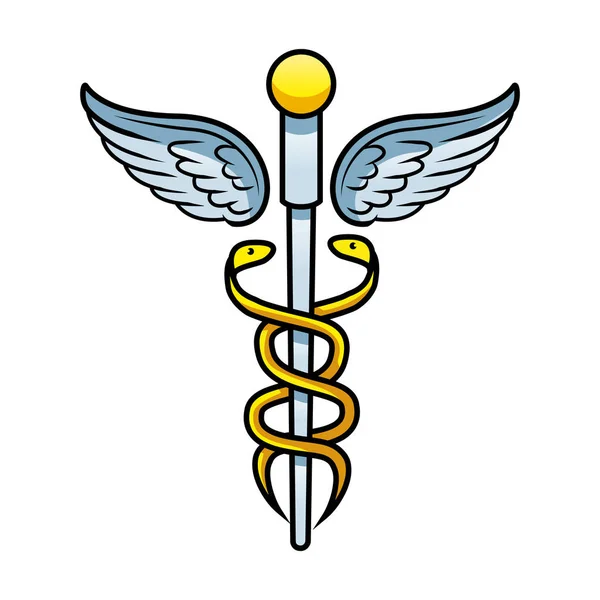 Caduceus sinal ilustração design — Vetor de Stock