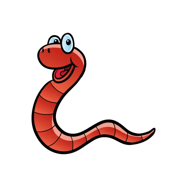 Worm character illustration design — Stock Vector