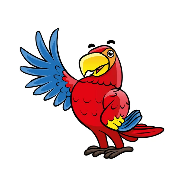 Parrot character illustration design — Stock Vector