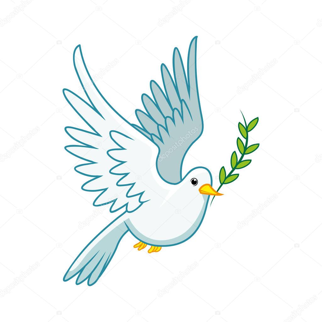 pigeon peace symbol illustration design