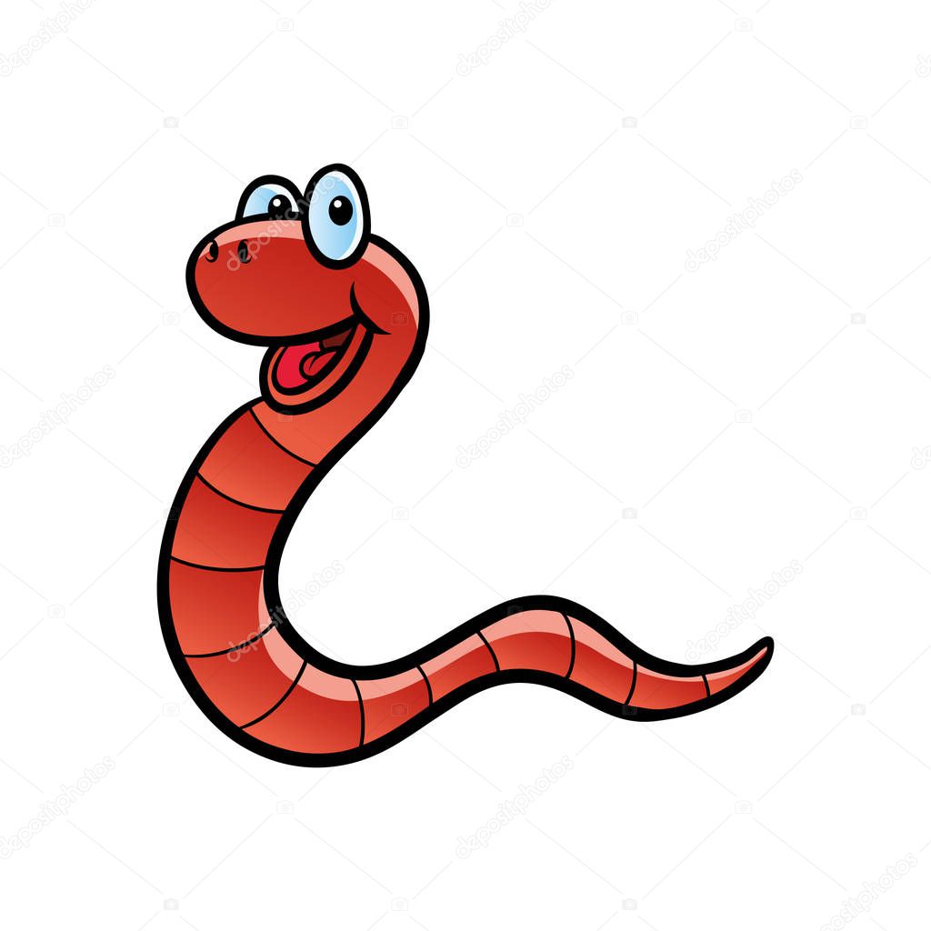 worm character illustration design