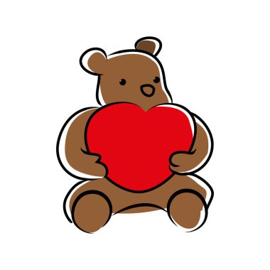 oyuncak ayı oyuncak bebek kalp tutan