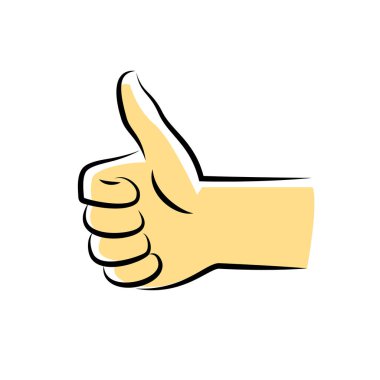 başparmak yukarıya sembolü şekil çizmek