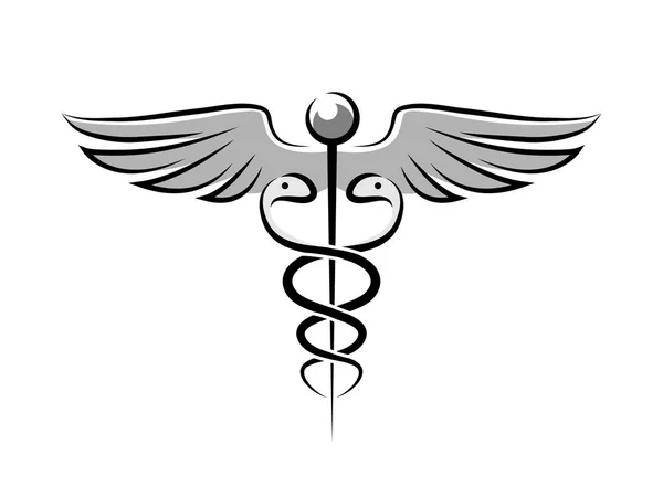 Caduceus szimbólum illusztráció design — Stock Vector