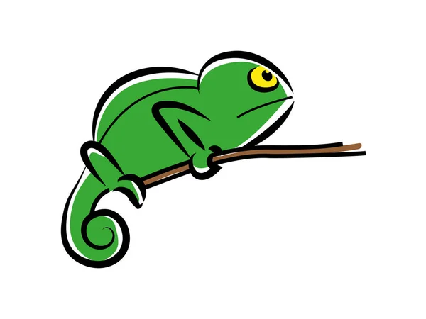 Caméléon illustration de caractère design — Image vectorielle