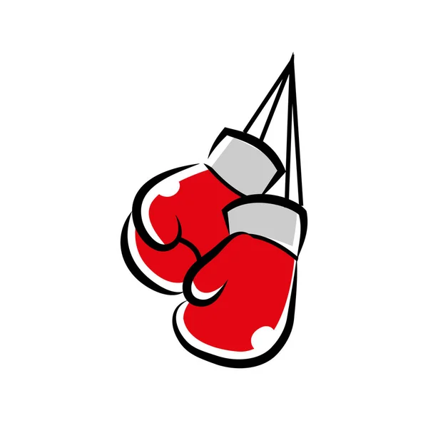 Guantes de boxeo diseño de ilustración — Vector de stock