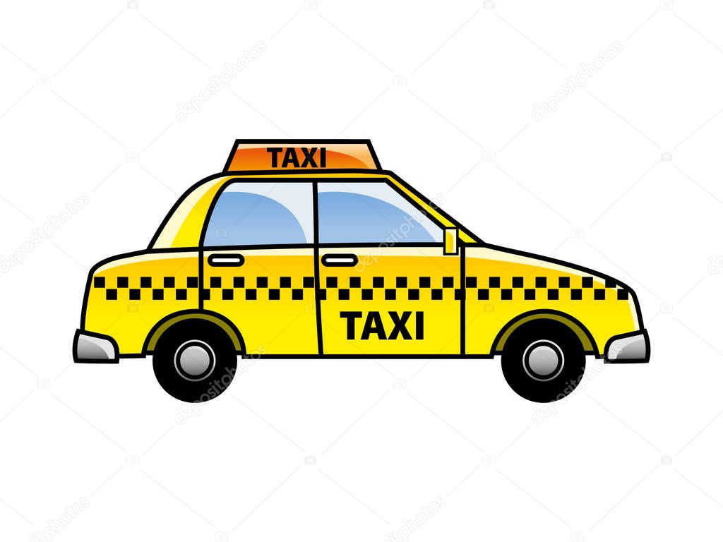 taxi cab illustration design