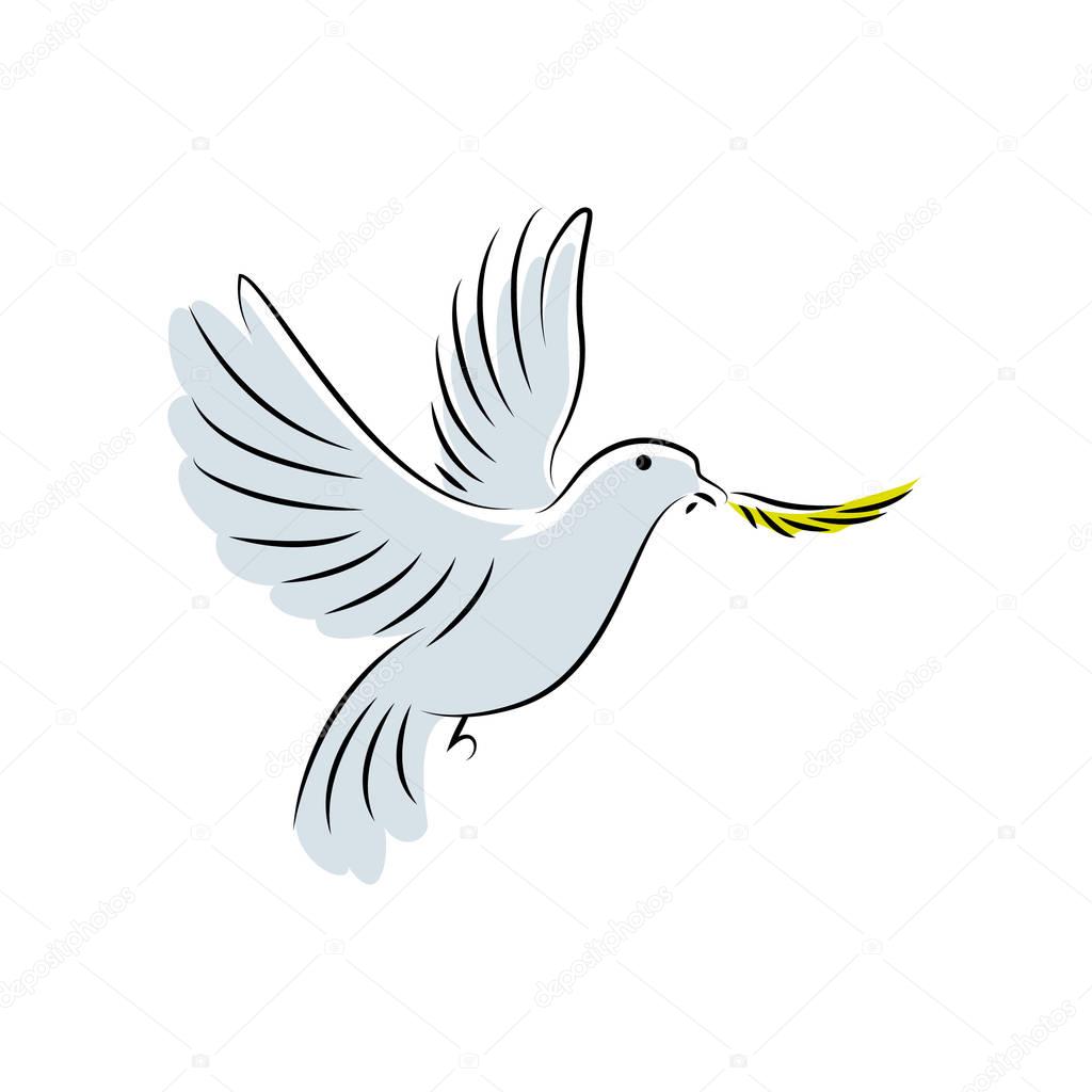 peace dove symbol illustration design