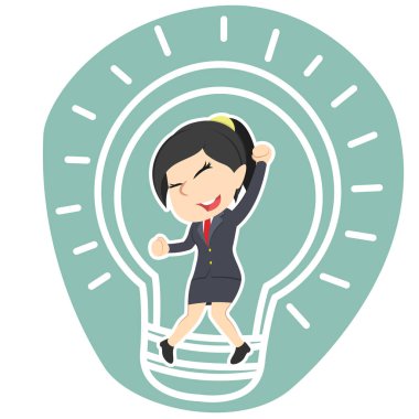 işkadını ampul illüstrasyon tasarım içinde