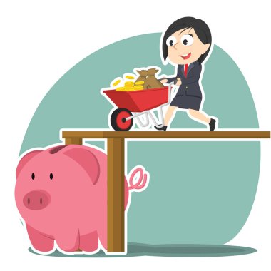 el arabası para kumbara iterek işkadını