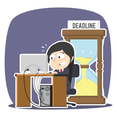 işkadını panik son kum saati ile çalışma