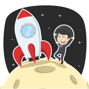 işadamı roket aya indi