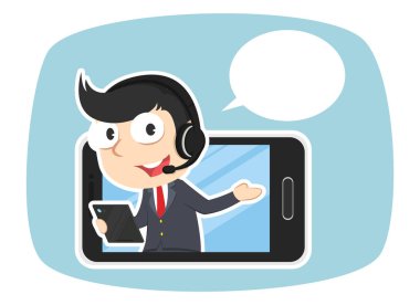 belirtme çizgisi ile smartphone içinde erkek işleç