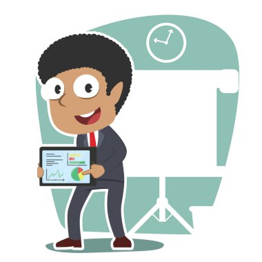 sunu tablet ile Afrika iş adamı