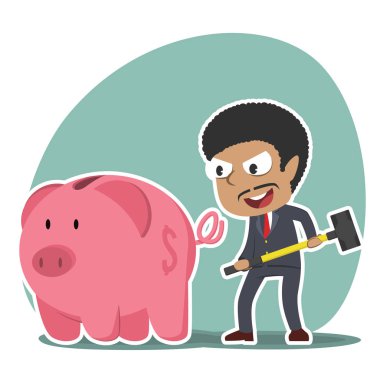 Afrika işadamı kumbara kıracak