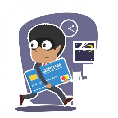 Afrika işadamı çalmak kredi kartı